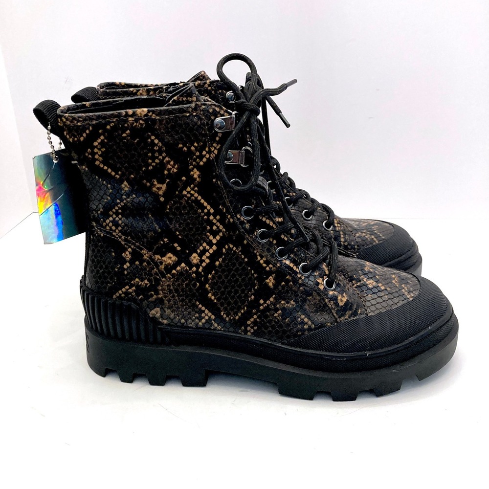 Circus by Sam Edelman Indy Snake Print Boot Womens 9 EU 39 Waterproof Lug Sole